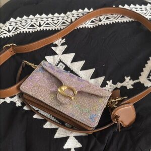 Coach Multicolor Beaded Crossbody Bag